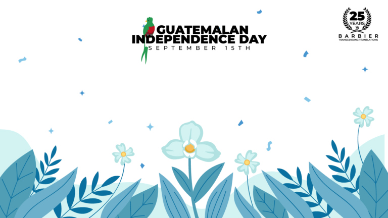 Flowers white nun with a national bird quetzal Guatemalan Independence Day 2024