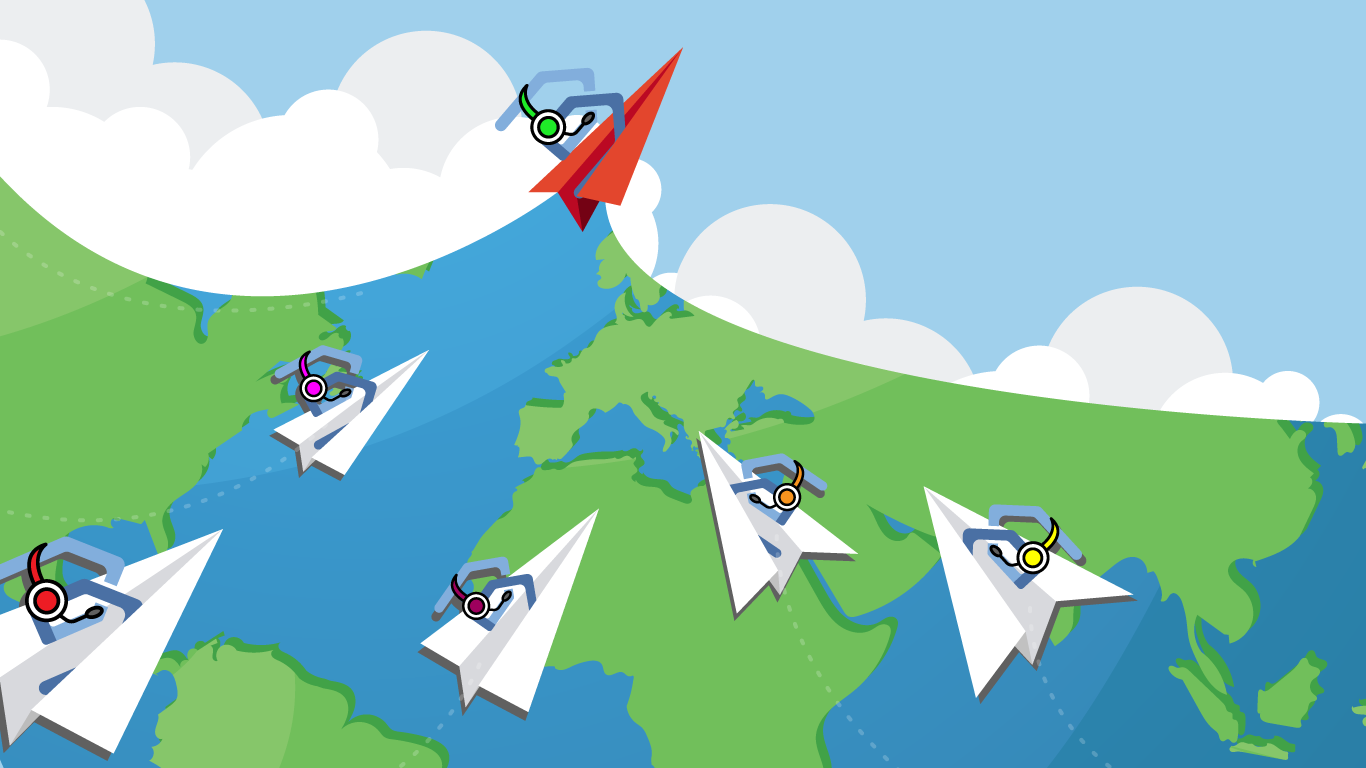 Paper airplanes representing Barbier's leadership in interpretation