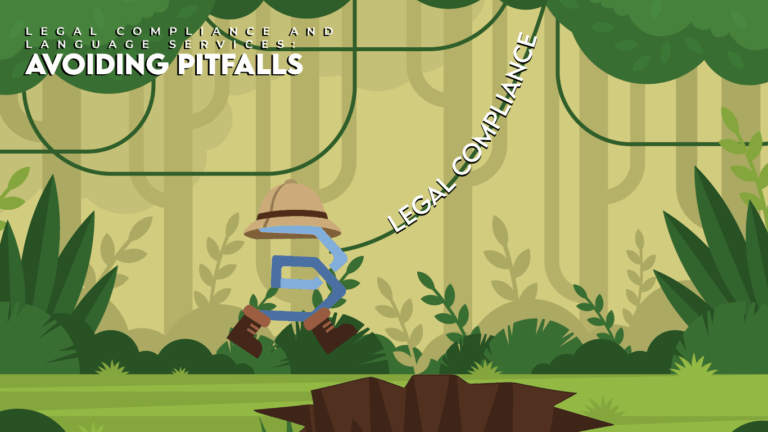 Barbier's B using a vine to swing over a pitfall trap in the jungle.